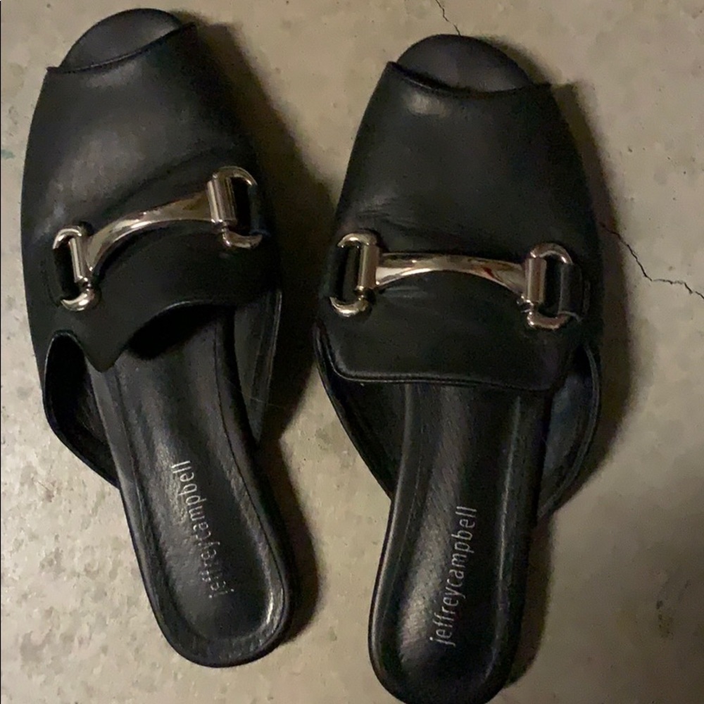 Jeffrey Campbell leather mules
